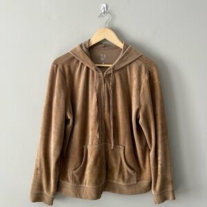 New York & Company Brown Suede Hooded Jacket